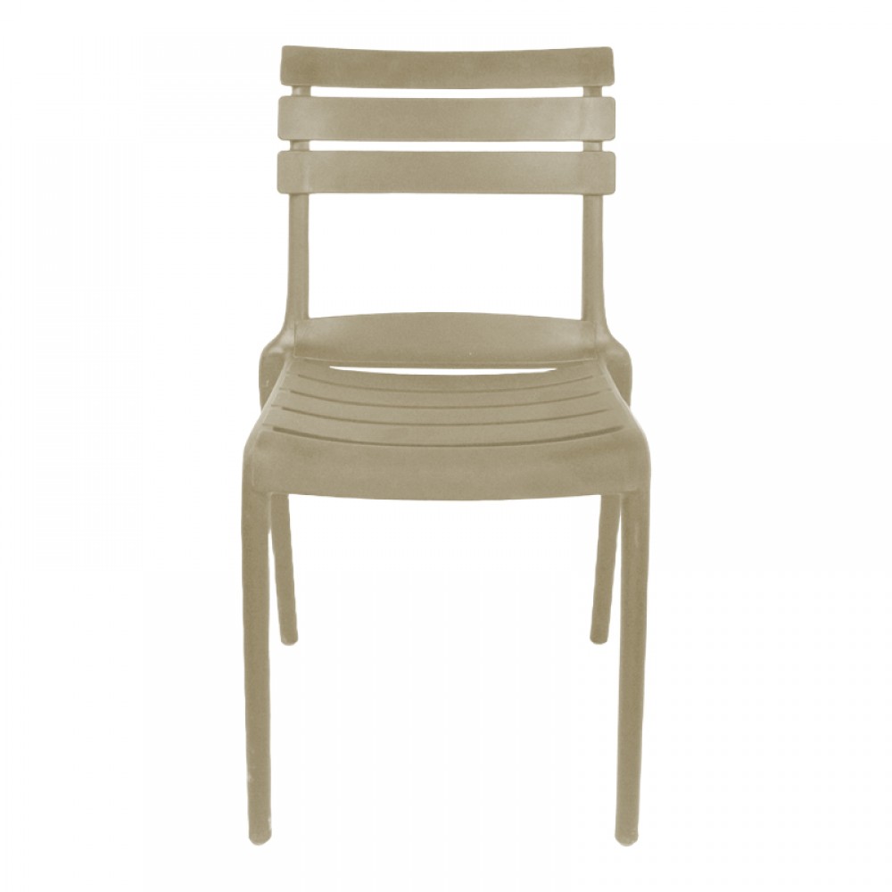 Καρέκλα "ALMEA" από PP σε cappuccino χρώμα 42.5x55.5x82