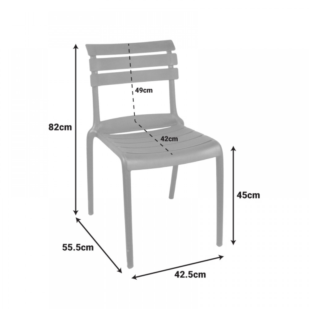 Καρέκλα "ALMEA" από PP σε cappuccino χρώμα 42.5x55.5x82
