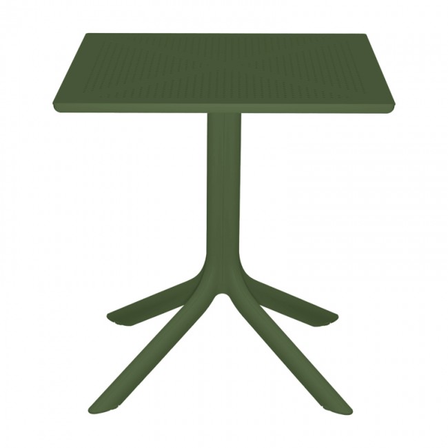 Τραπέζι "GROOVY" από PP σε πράσινο χρώμα 60x60x76