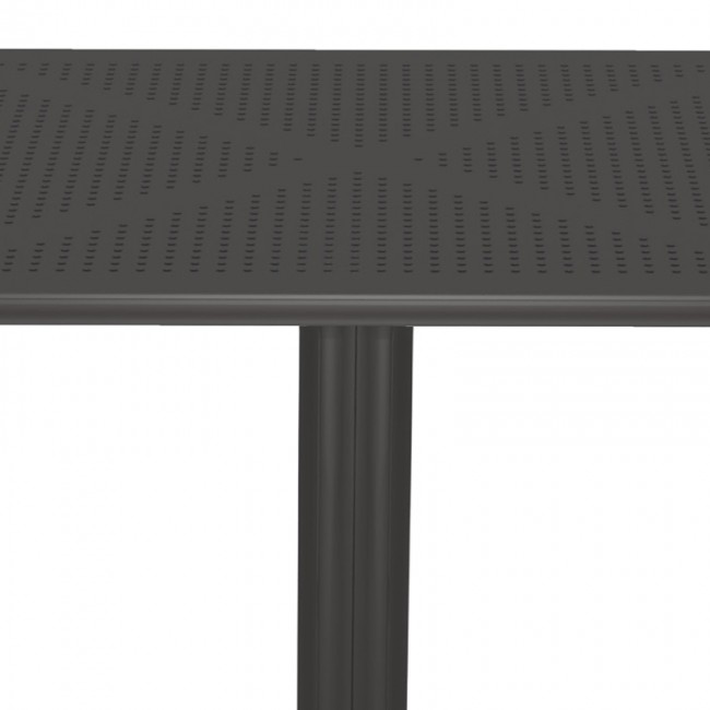 Τραπέζι "GROOVY" από PP σε ανθρακί χρώμα 60x60x76