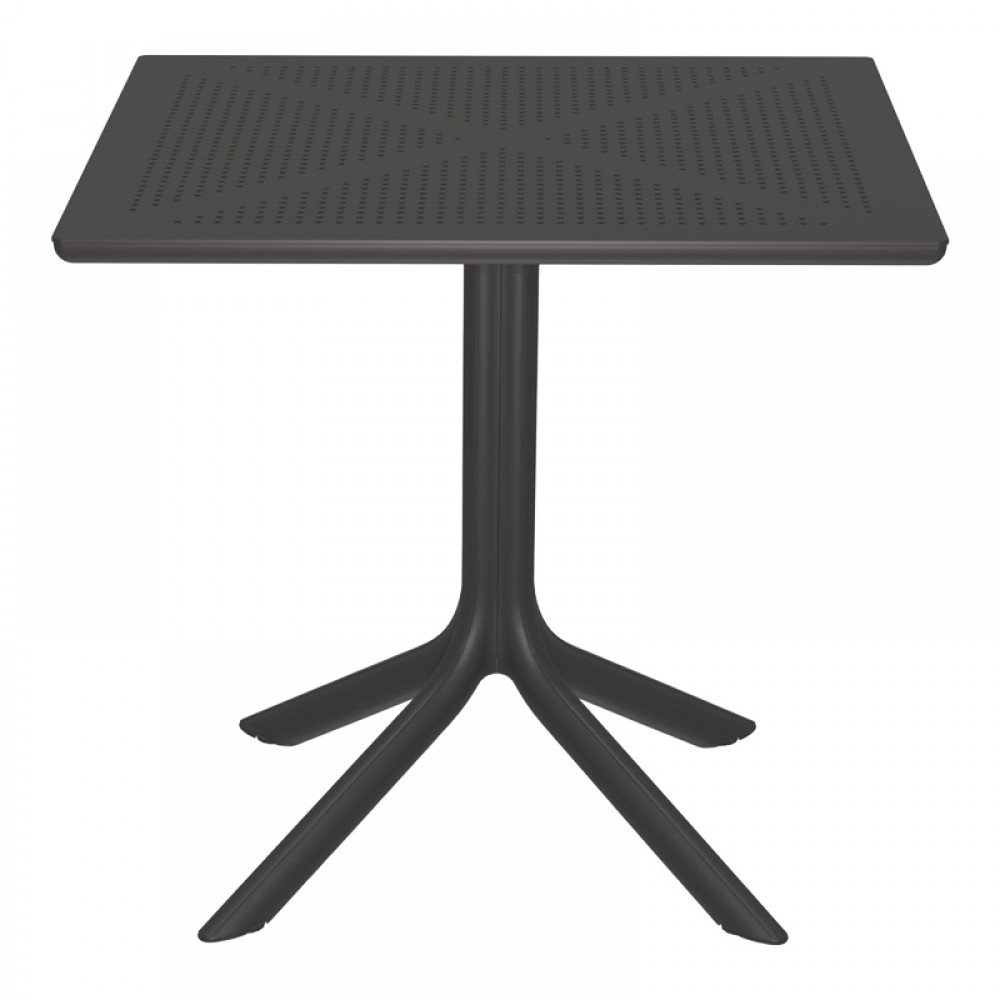 Τραπέζι "GROOVY" από PP σε ανθρακί χρώμα 80x80x74