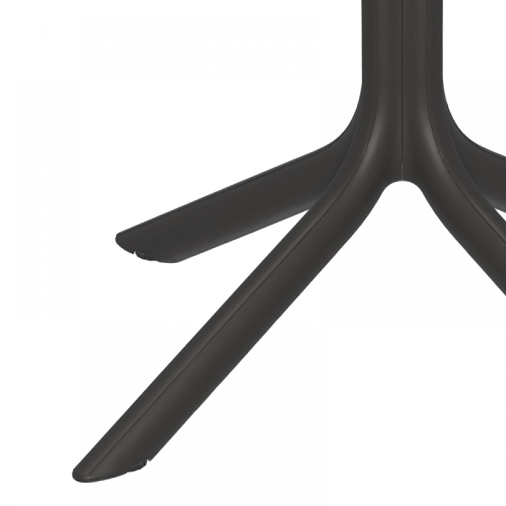 Τραπέζι "GROOVY" από PP σε ανθρακί χρώμα 80x80x74