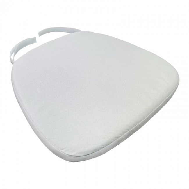 Μαξιλάρι αδιάβροχο για καρέκλα "TIFFANY I" από ύφασμα σε λευκό χρώμα 39.5x38x2.5