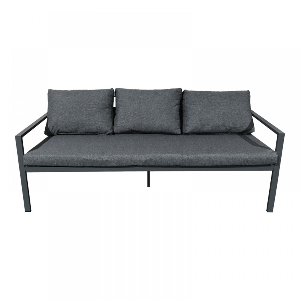 Σετ σαλόνι "GARDENLY Ι" από  αλουμίνιο σε ανθρακί χρώμα