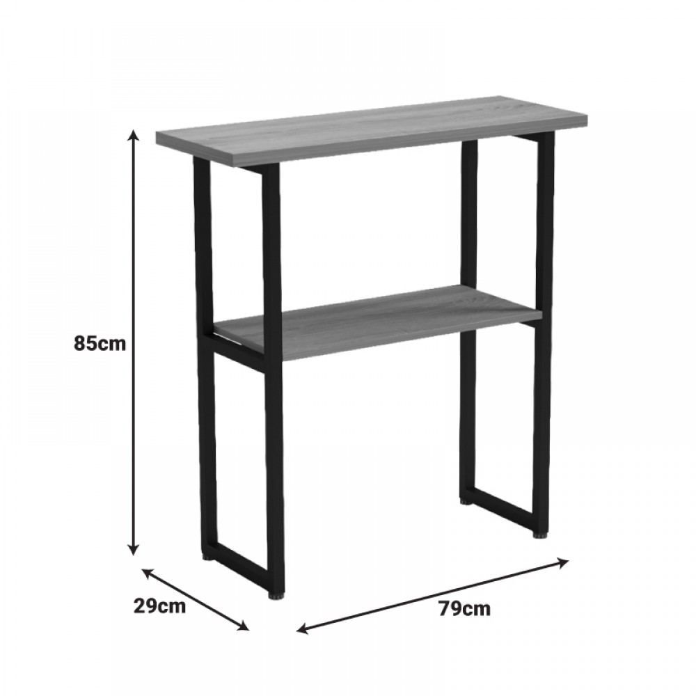 Κονσόλα 'SOLAIN" από μέταλλο σε μαύρο χρώμα 79x29x85
