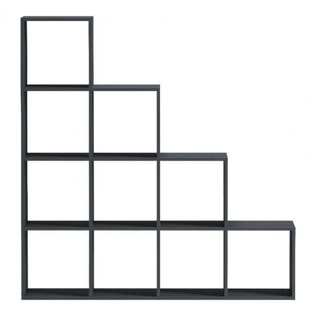 Βιβλιοθήκη "SCALA" σε ανθρακί χρώμα 129.5x29x129.5