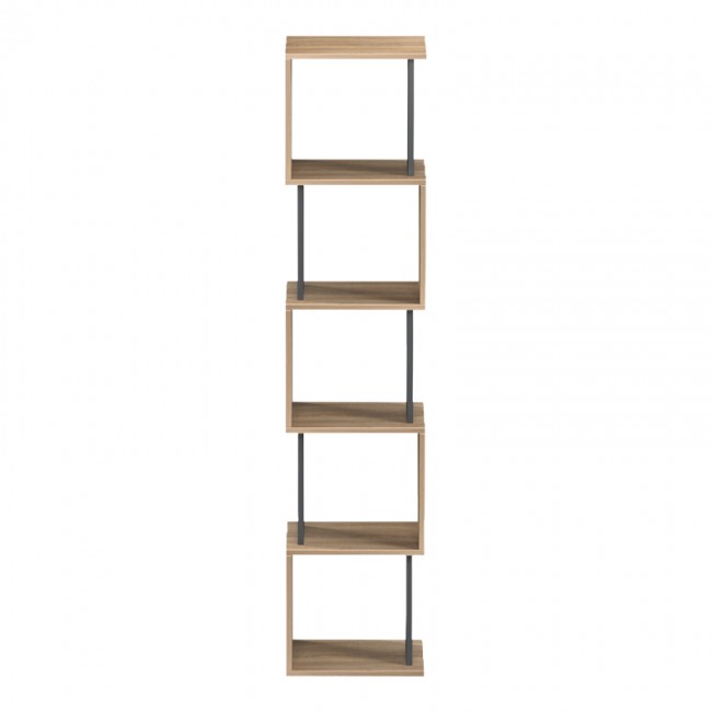 Βιβλιοθήκη "CUBIK" σε sonoma- ανθρακί χρώμα 35x30x161