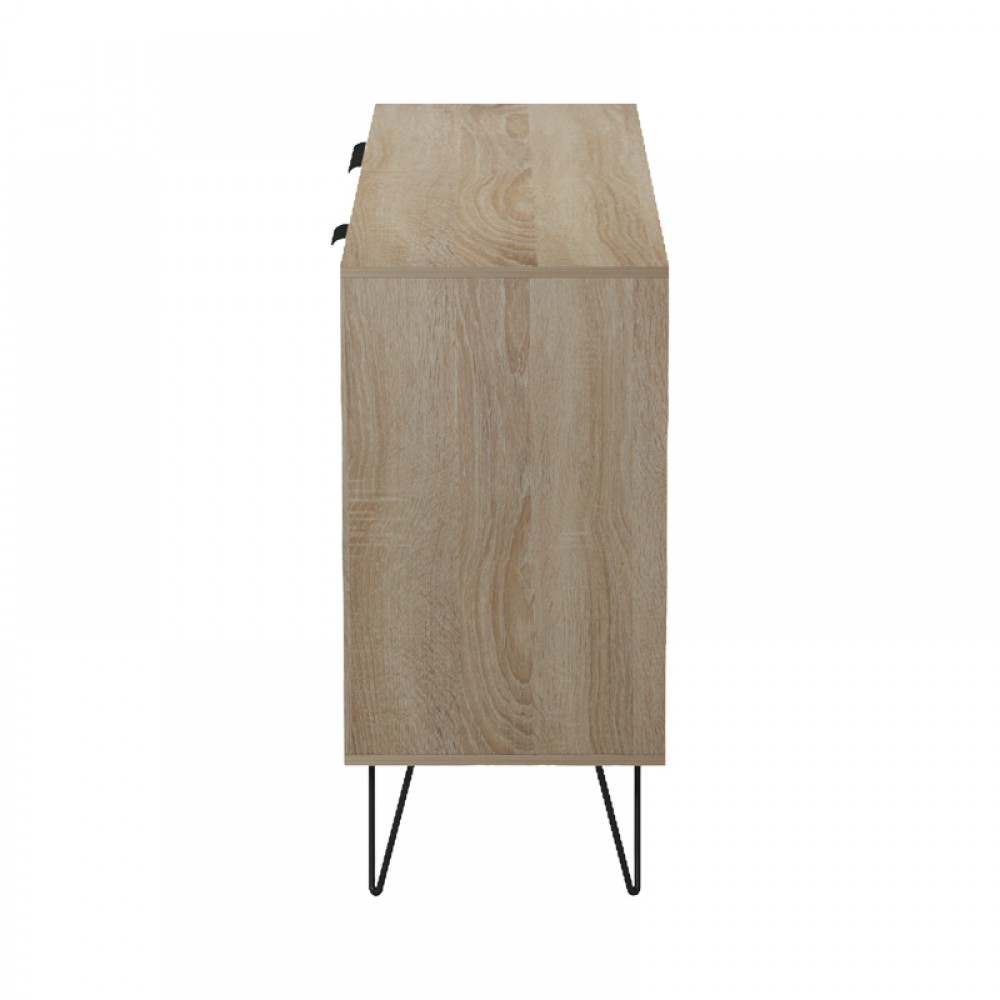 Μπουφές "BALAIN" σε sonoma-ανθρακί  χρώμα 142x35.5x83