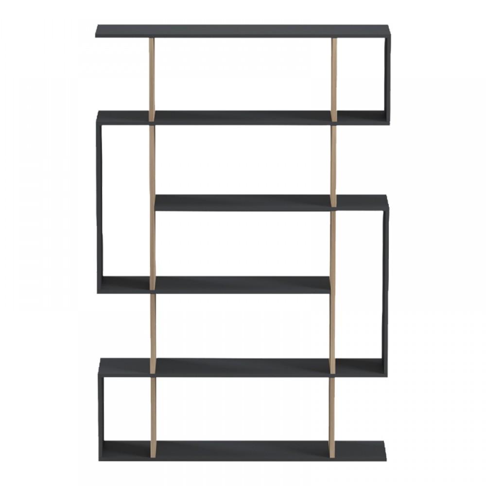 Βιβλιοθήκη "MITO" σε ανθρακί /sonoma χρώμα108.5x25x161