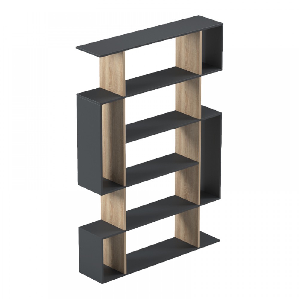 Βιβλιοθήκη "MITO" σε ανθρακί /sonoma χρώμα108.5x25x161