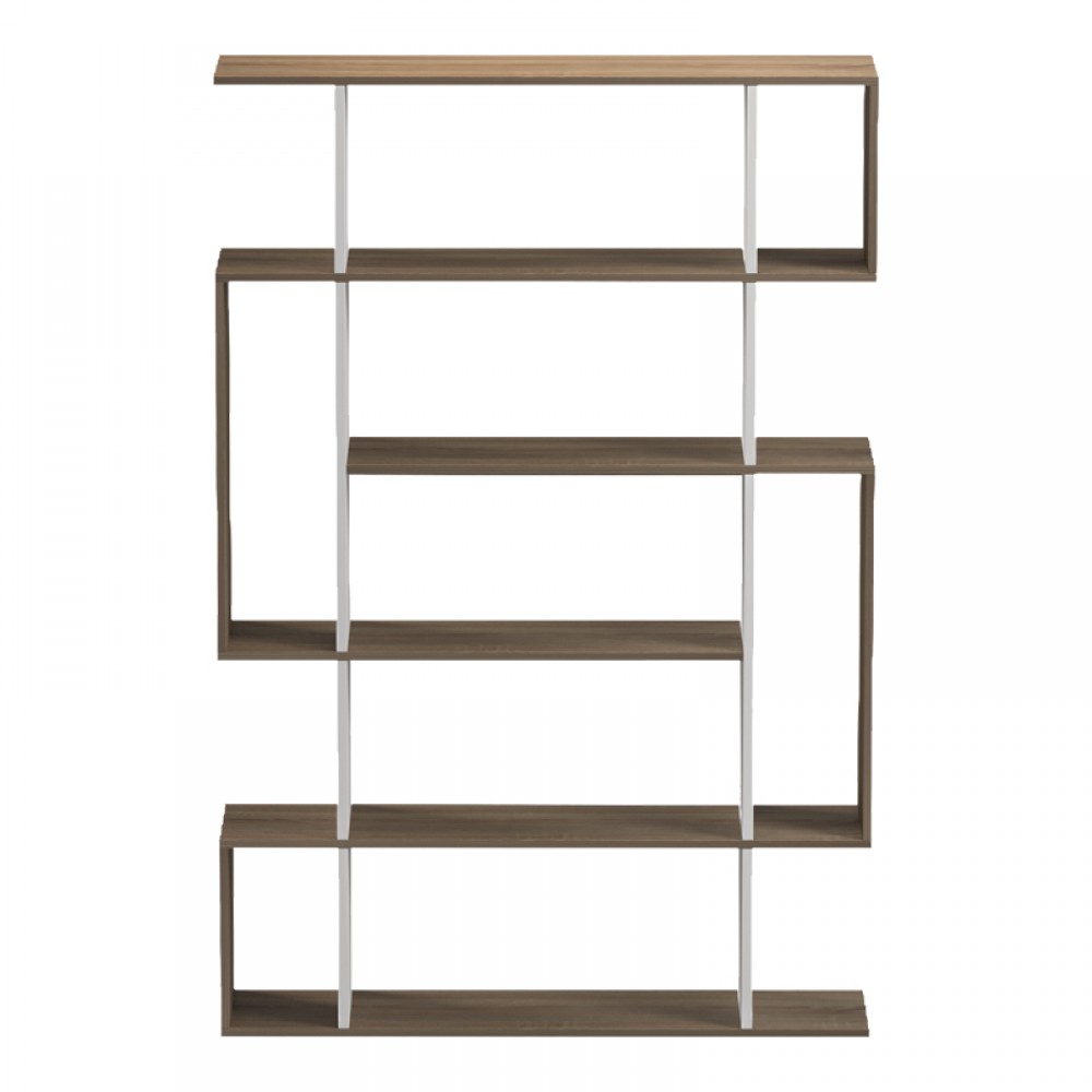 Βιβλιοθήκη "MITO" σε sonoma/λευκό χρώμα 108.5x25x161