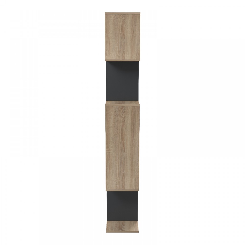 Βιβλιοθήκη "MITO" σε sonoma/ανθρακί χρώμα 108.5x25x161