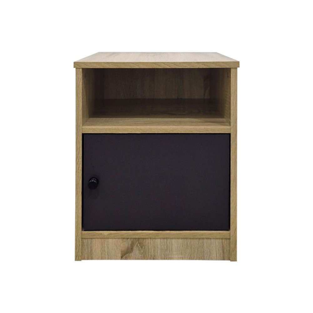 Κομοδίνο "LENEA" σε sonoma/ανθρακί χρώμα 40x40x50