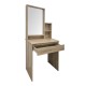 Τουαλέτα κρεβατοκάμαρας "LARNIA" με καθρέπτη και σκαμπό σε sonoma χρώμα 65x40x142