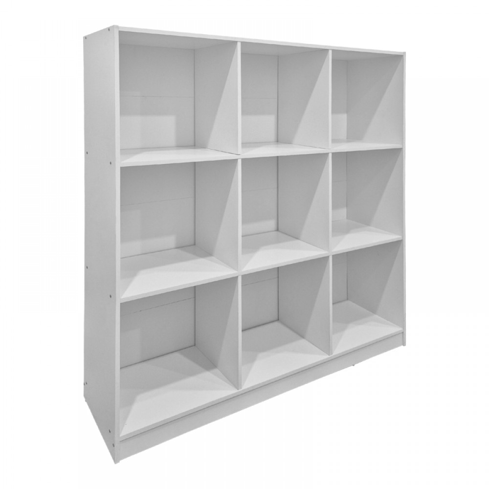 Βιβλιοθήκη "GRIDEA" σε λευκό χρώμα 119.5x30x121