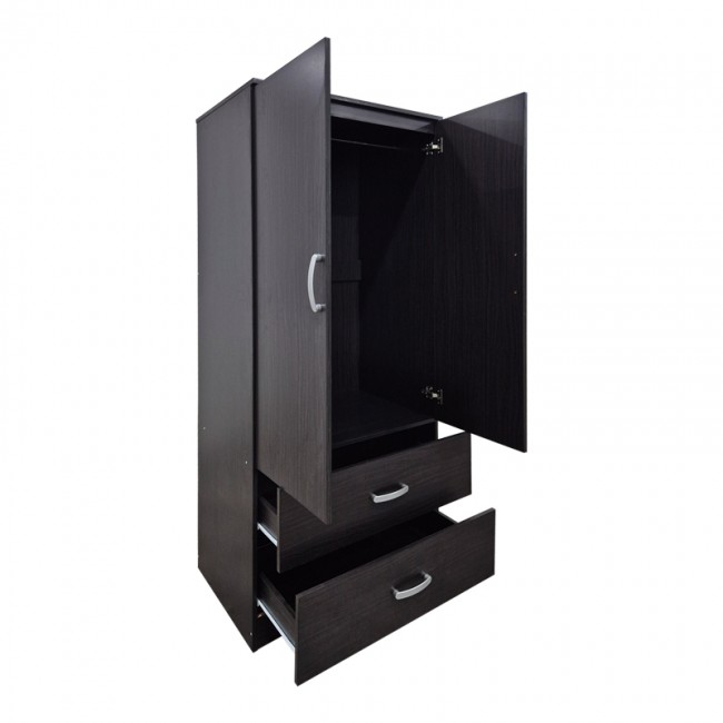 Ντουλάπα δίφυλλη "ALVIA" σε wenge χρώμα 80x51.5x180