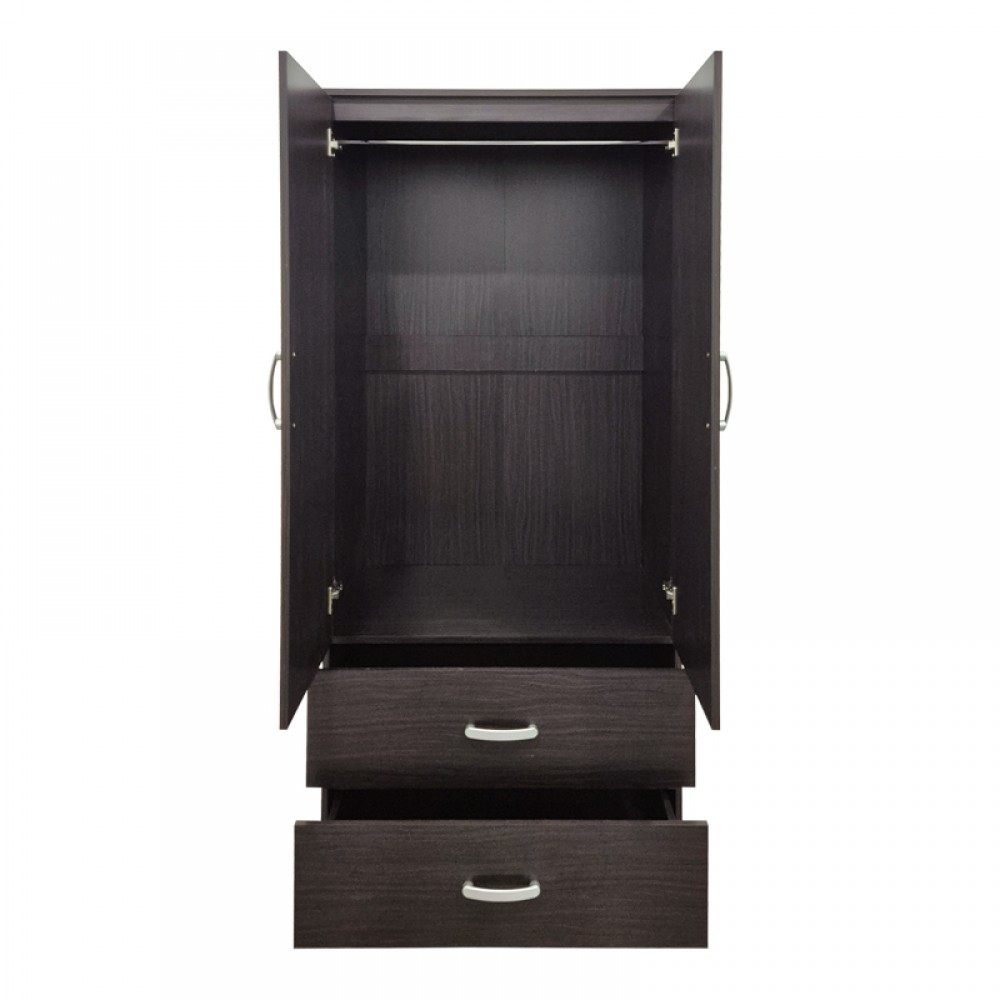 Ντουλάπα δίφυλλη "ALVIA" σε wenge χρώμα 80x51.5x180