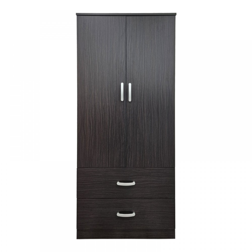 Ντουλάπα δίφυλλη "ALVIA" σε wenge χρώμα 80x51.5x180