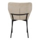 Καρέκλα "MAVIER" από ύφασμα/μέταλλο σε μπεζ/μαύρο χρώμα 48x61.5x82