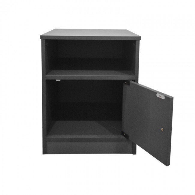 Κομοδίνο "LENEA" σε ανθρακί χρώμα 40x40x50