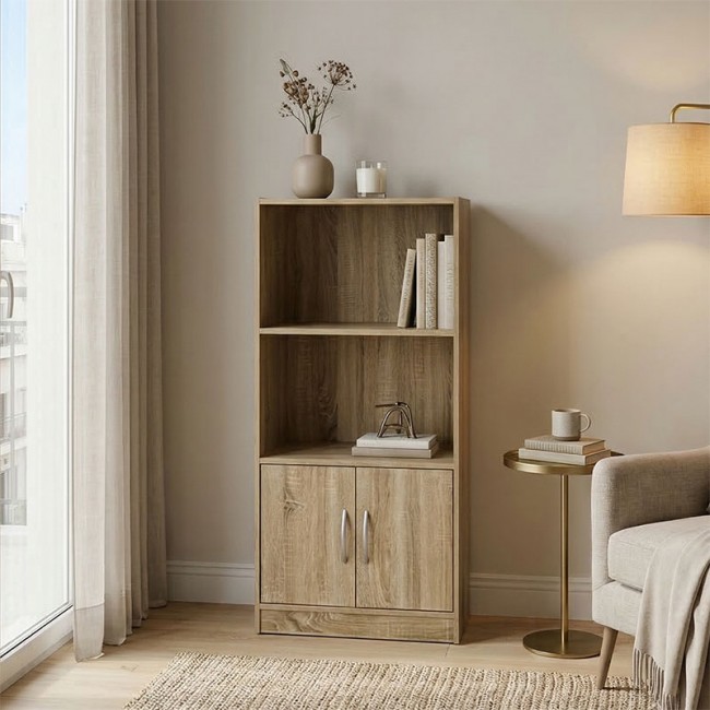 Βιβλιοθήκη "TEKARO" σε sonoma χρώμα  60x30x120