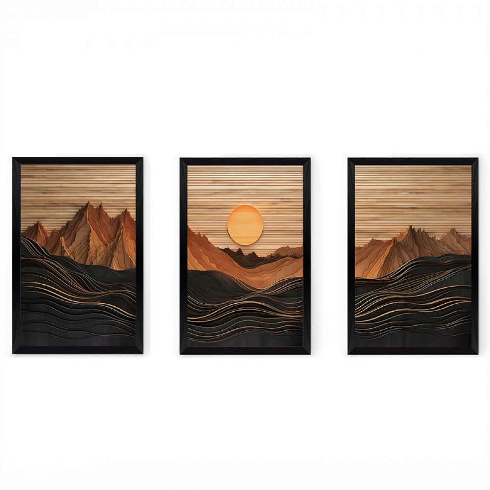 Πίνακας "PEAKY" τρίπτυχος με ψηφιακή εκτύπωση και πλαίσιο 33x0.3x48