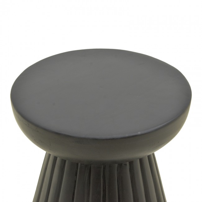 Βοηθητικό τραπέζι "NEMIRA" από μασίφ σε μαύρο χρώμα Φ30x35