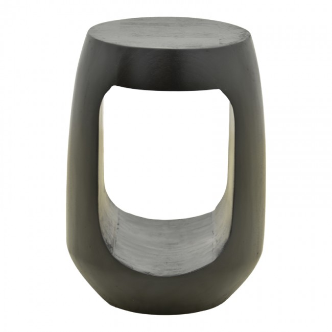 Βοηθητικό τραπέζι "LENORA" από μασίφ σε μαύρο χρώμα Φ33x45