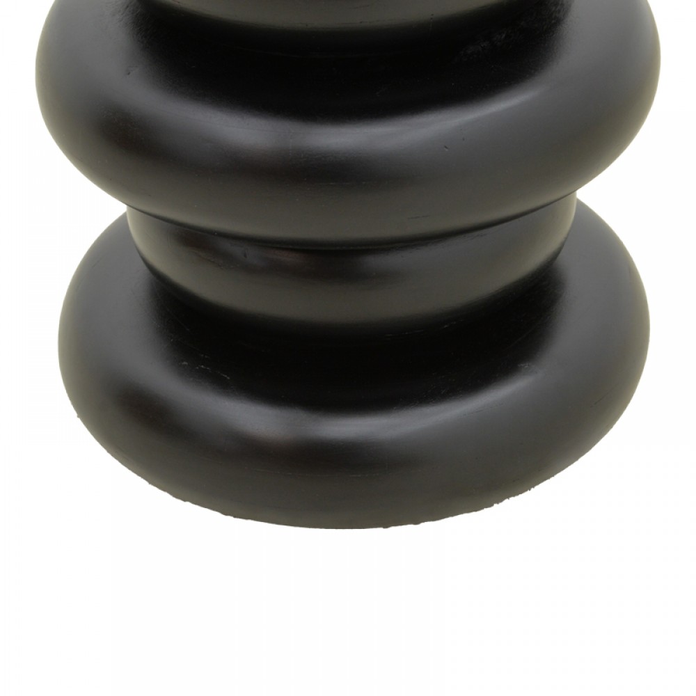 Βοηθητικό τραπέζι "CIRCENA" από μασίφ σε μαύρο χρώμα Φ40x45