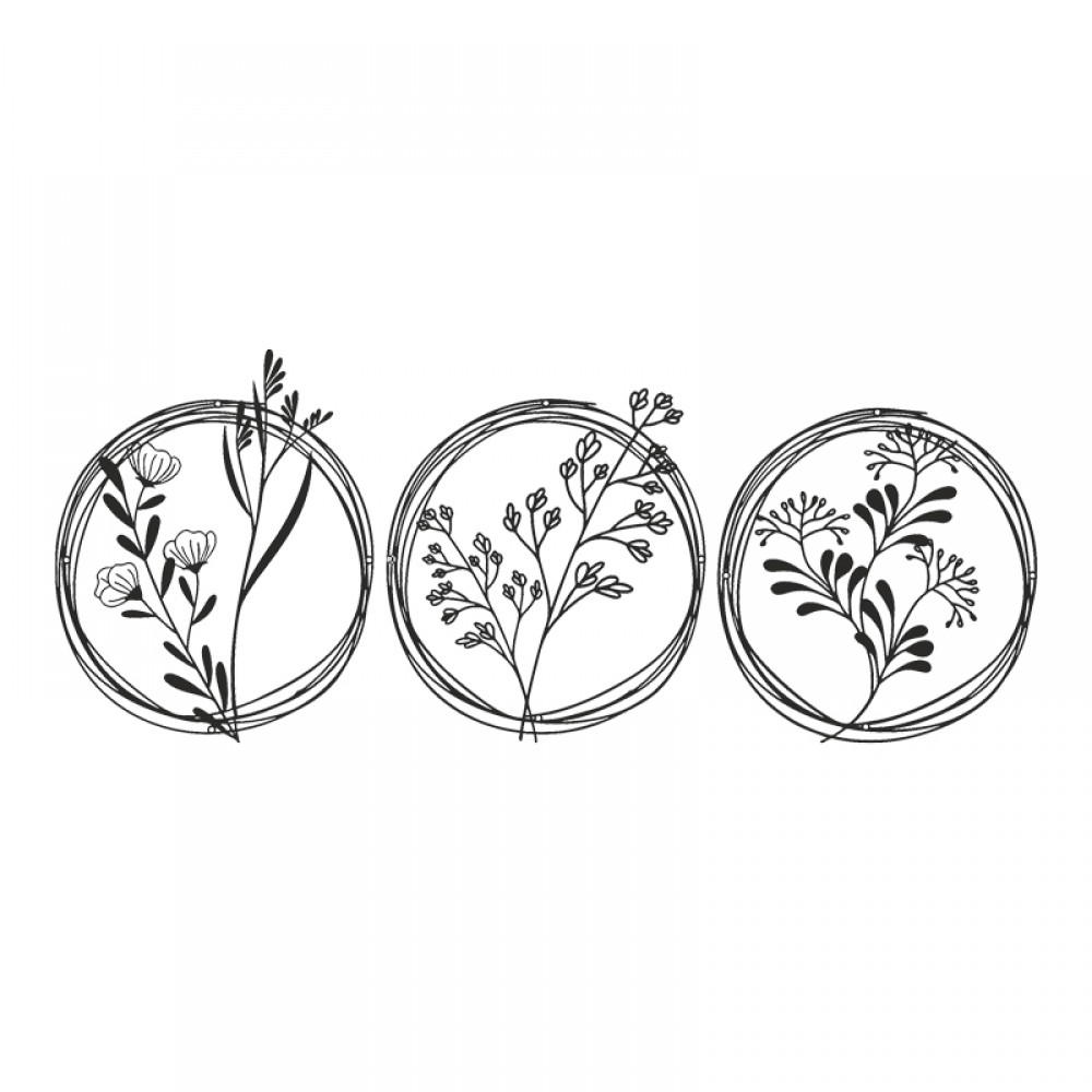 Διακοσμητικό τοίχου "FREMIO" από μέταλλο σε μαύρο χρώμα Φ30x1,5