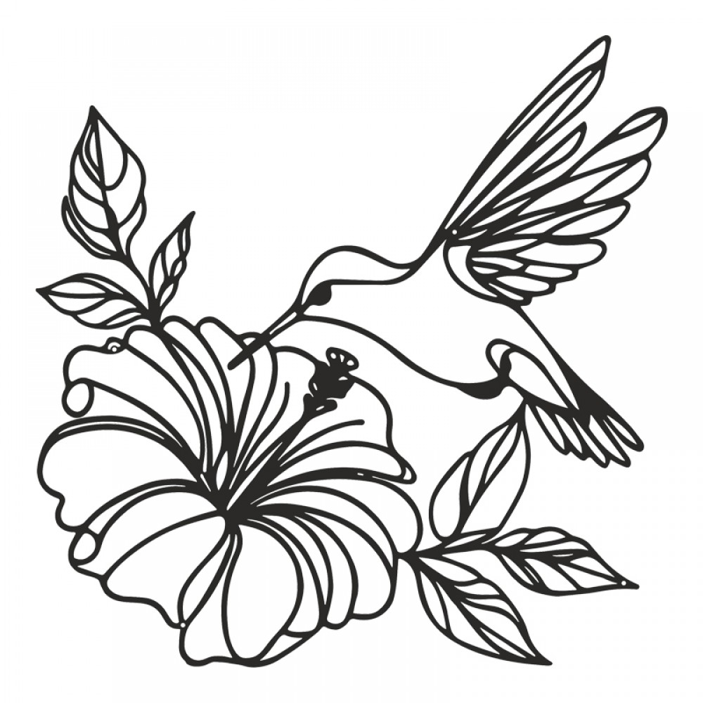 Διακοσμητικό τοίχου "FOLOU" από μέταλλο σε μαύρο χρώμα 60x0,15x60