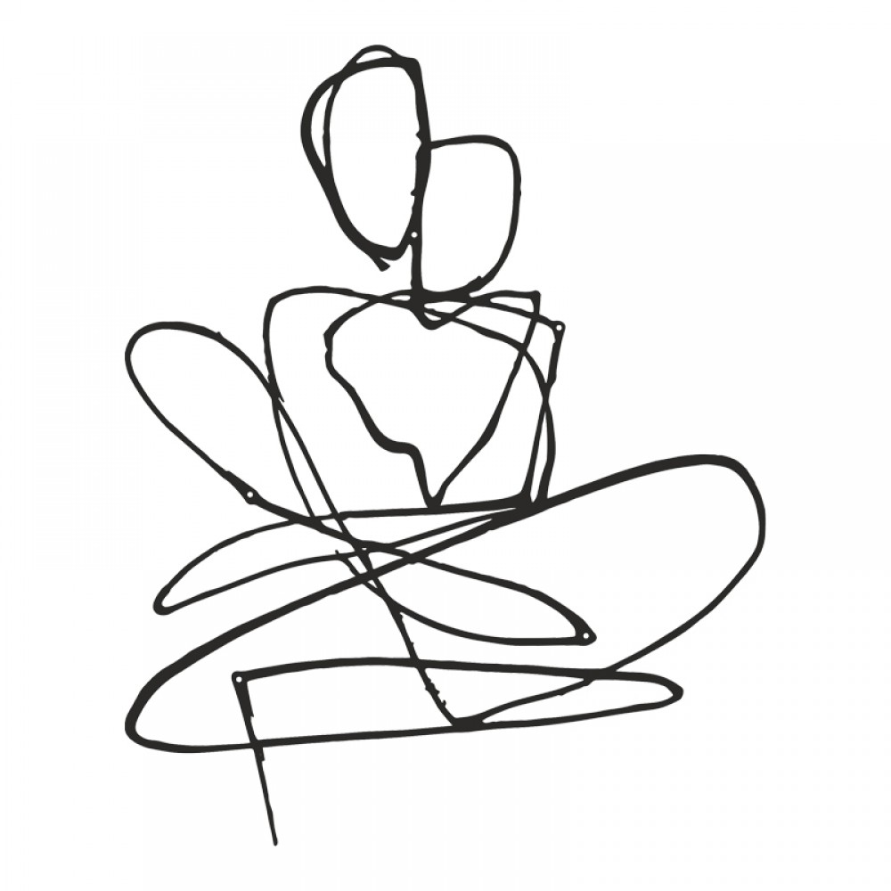 Διακοσμητικό τοίχου "EMENSA" από μέταλλο σε μαύρο χρώμα 40x0,15x50