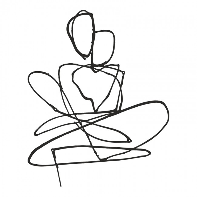 Διακοσμητικό τοίχου "EMENSA" από μέταλλο σε μαύρο χρώμα 40x0,15x50