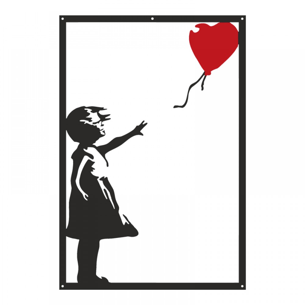 Διακοσμητικό τοίχου "BALEZO" από μέταλλο σε μαύρο χρώμα 35x0,15x50