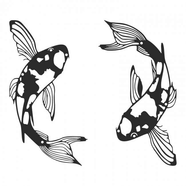 Διακοσμητικό τοίχου "KONDA" από μέταλλο σε μαύρο χρώμα 17x0,15x32