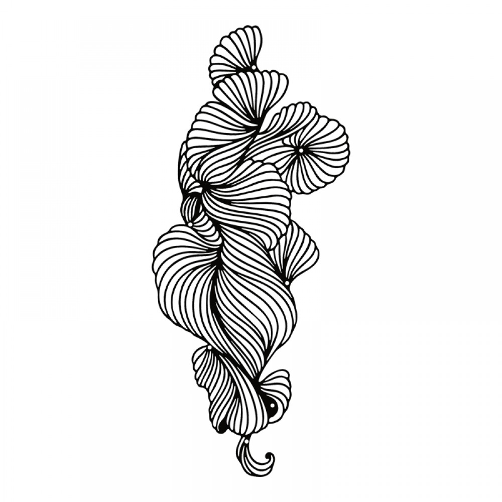 Διακοσμητικό τοίχου "FBILEM" από μέταλλο σε μαύρο χρώμα 20x0,15x50