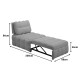 Πολυθρόνα-κρεβάτι "JELICA" από μέταλλο/ύφασμα σε γκρι χρώμα 88x110x86