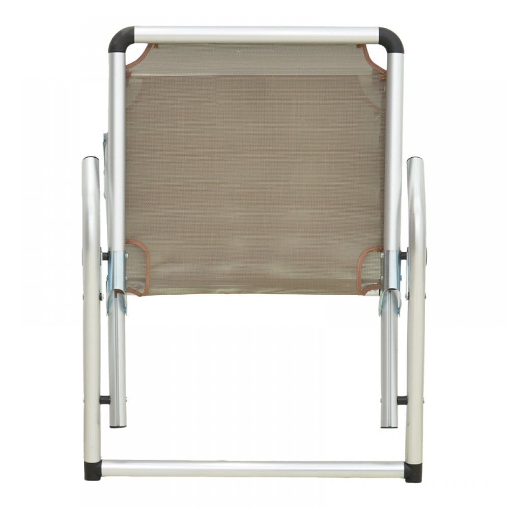 Καρεκλάκι παραλίας "PLAZO" από αλουμίνιο σε μπεζ απόχρωση 55x70x59