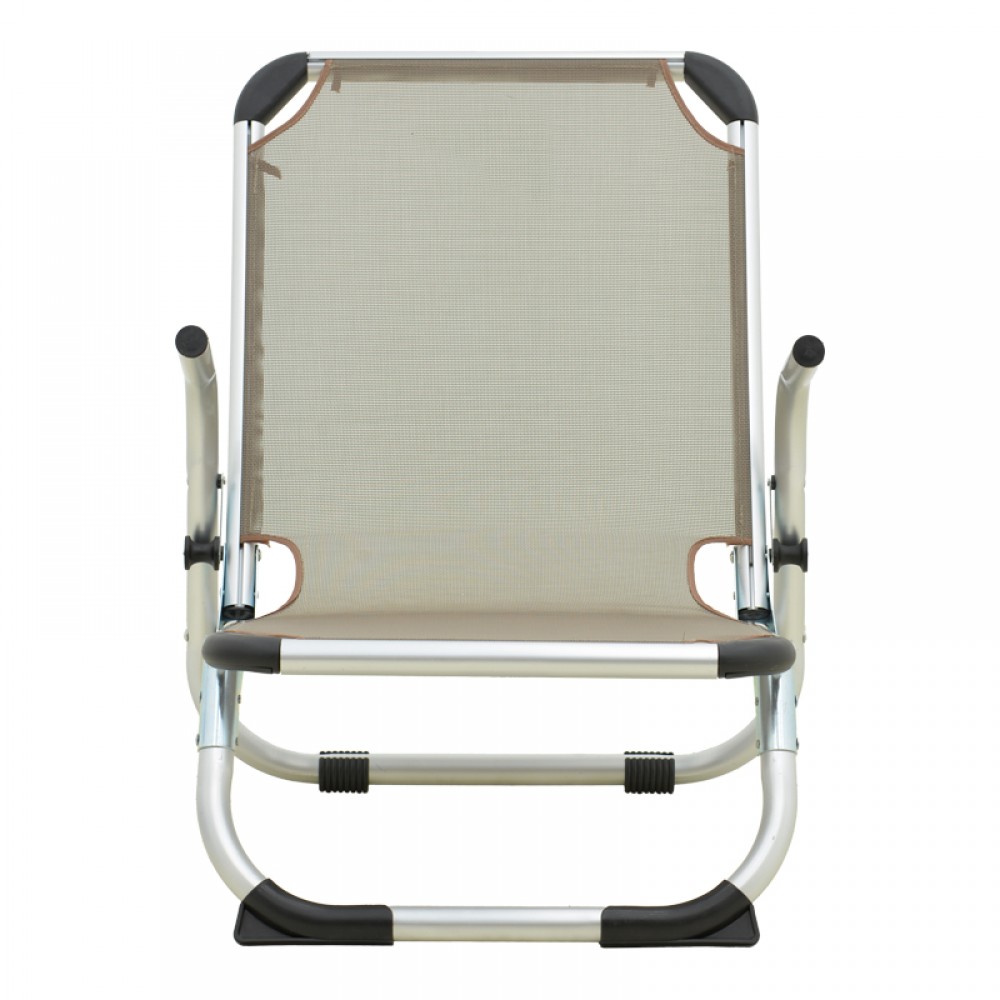 Καρεκλάκι παραλίας "PLAYA" από αλουμίνιο σε μπεζ χρώμα 54x72x63