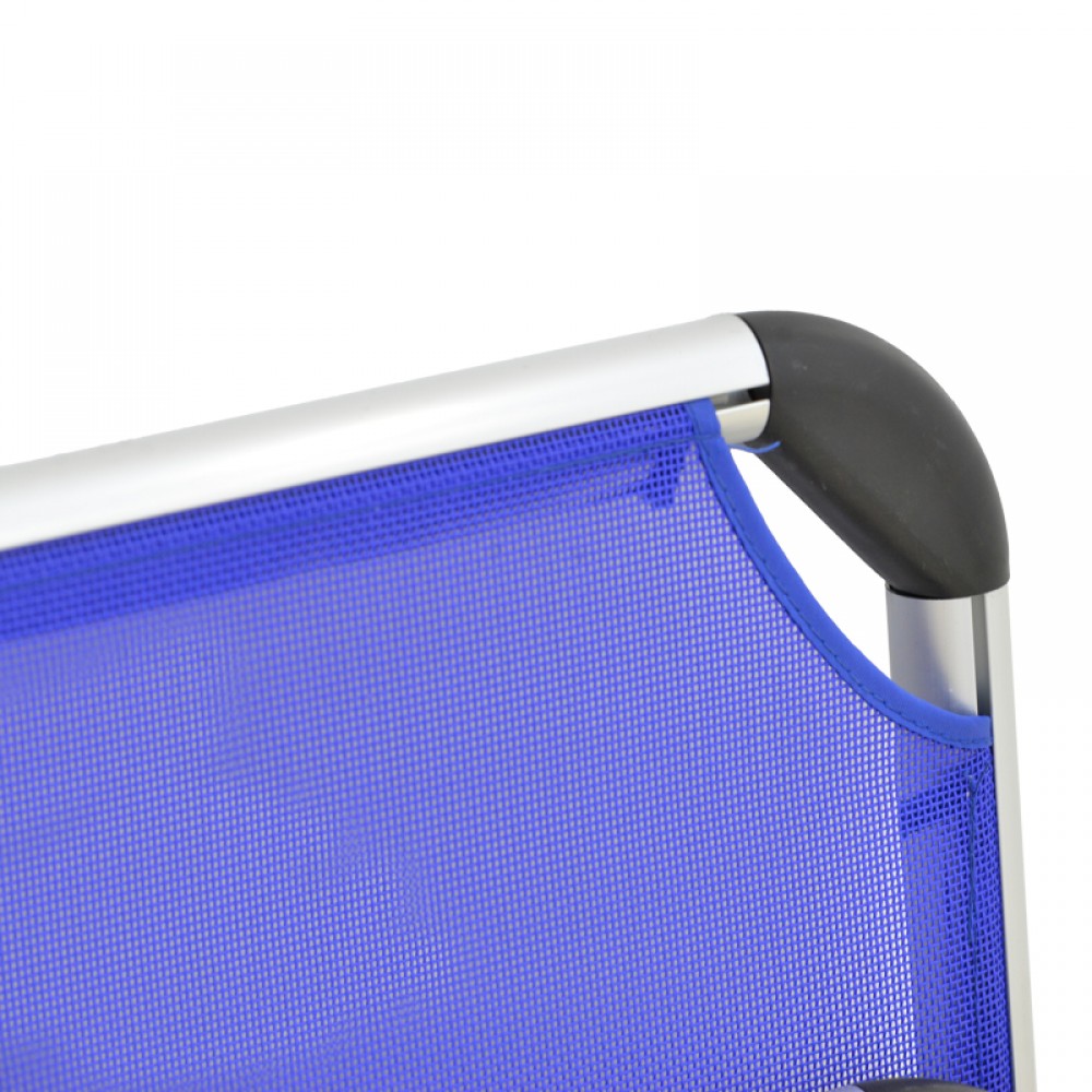 Καρεκλάκι παραλίας "PLAZO" από αλουμίνιο σε μπλε απόχρωση 55x70x59