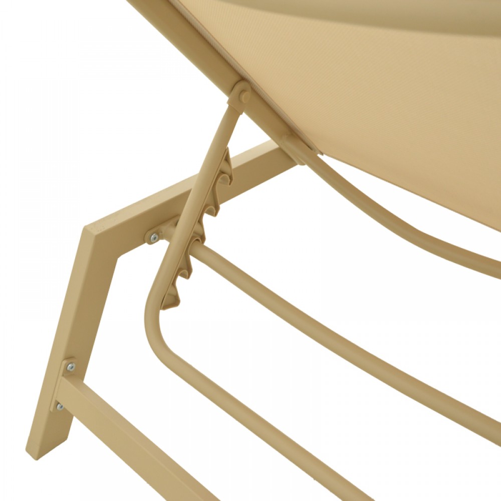 Ξαπλώστρα "BOKA" από αλουμίνιο σε μπεζ χρώμα 60x192x31