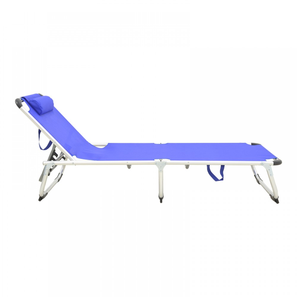 Ξαπλώστρα "FEVEPE" από αλουμίνιο σε μπλε χρώμα 58.5x185x29.5