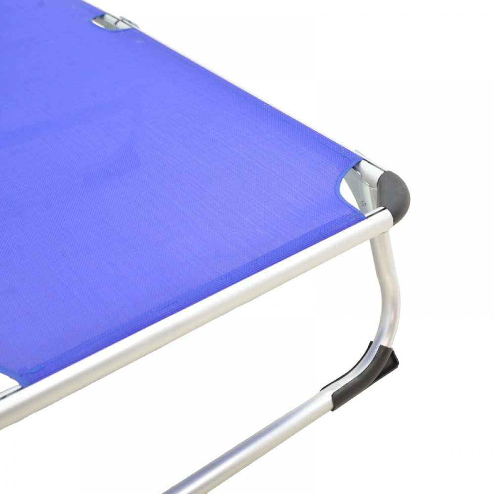 Ξαπλώστρα "FEVEPE" από αλουμίνιο σε μπλε χρώμα 58.5x185x29.5