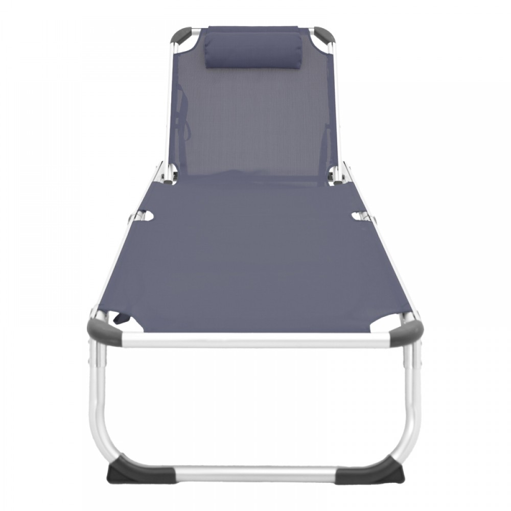 Ξαπλώστρα "FEVEPE" από αλουμίνιο σε ανθρακί χρώμα 58.5x185x29.5