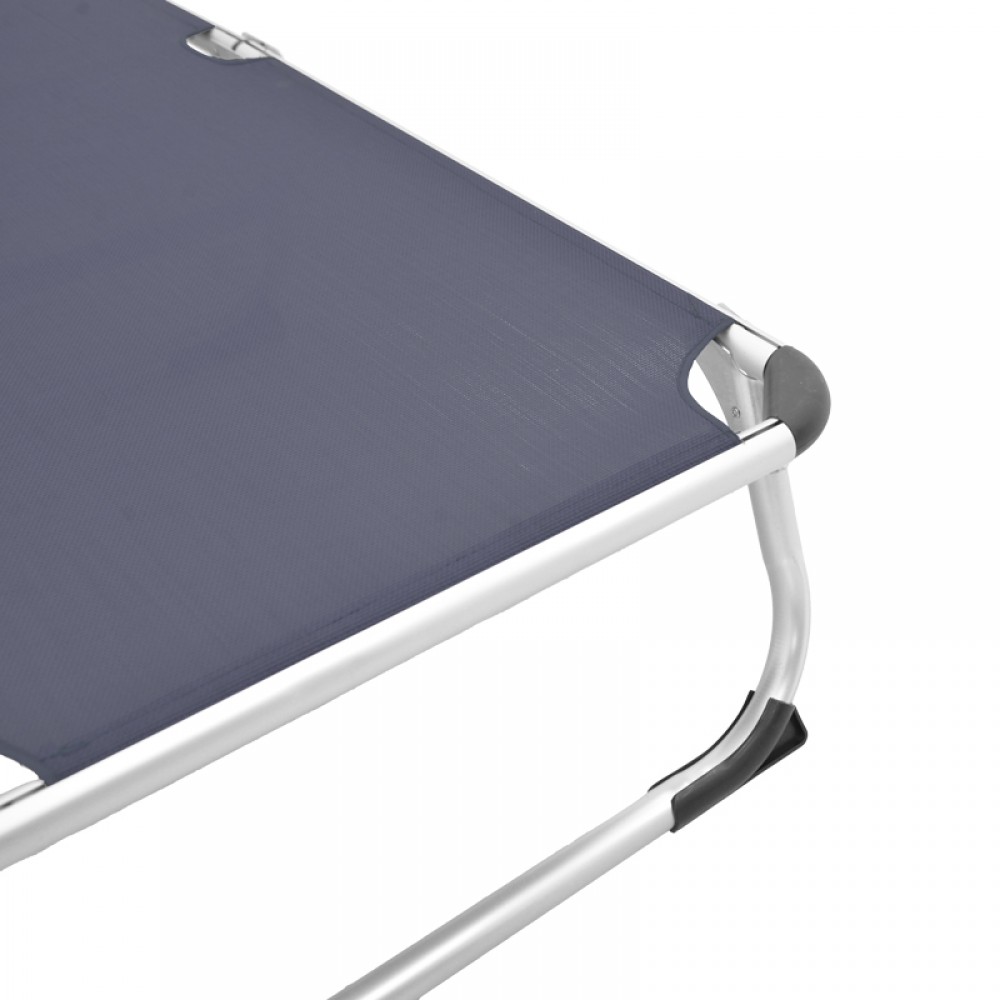 Ξαπλώστρα "FEVEPE" από αλουμίνιο σε ανθρακί χρώμα 58.5x185x29.5