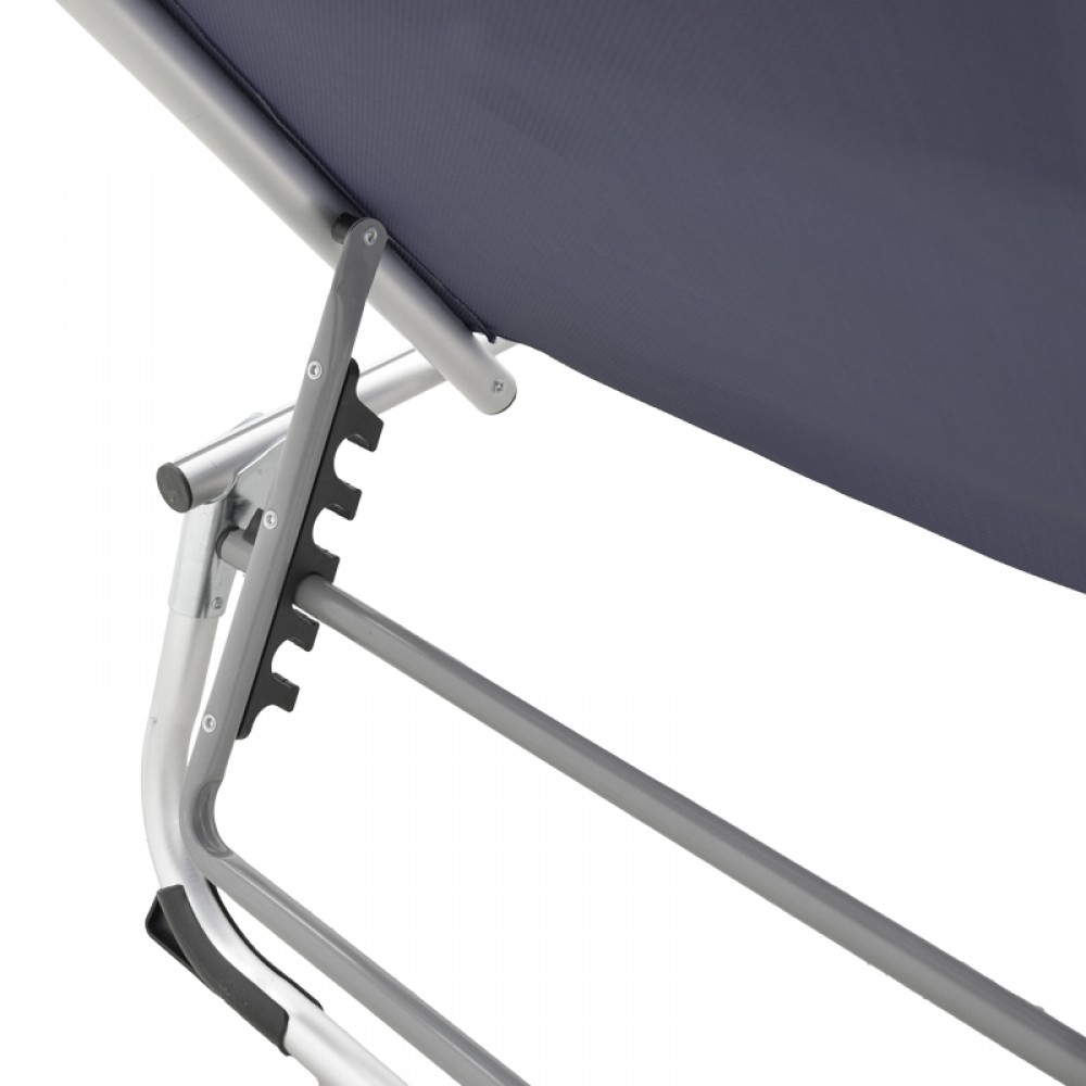 Ξαπλώστρα "FEVEPE" από αλουμίνιο σε ανθρακί χρώμα 58.5x185x29.5