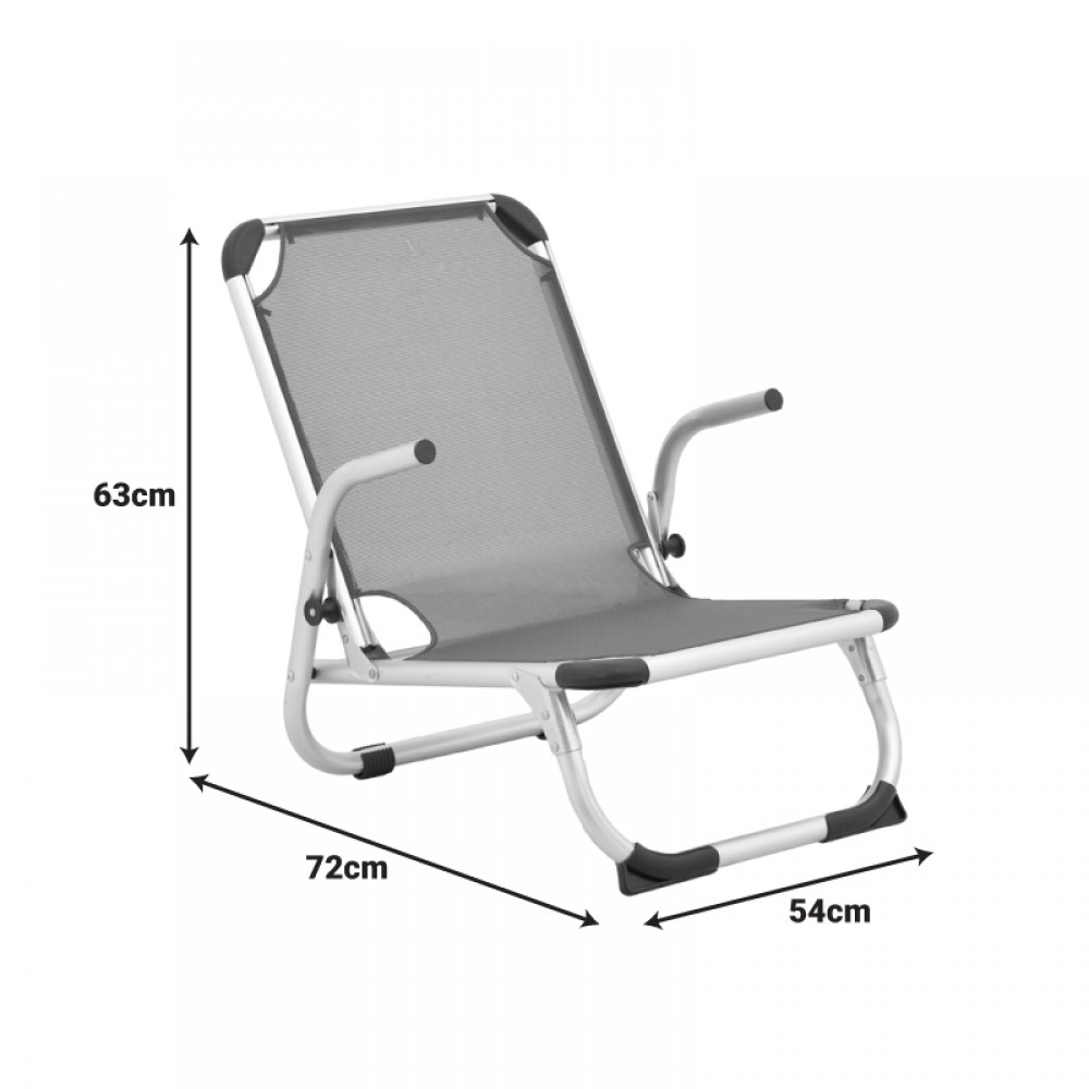 Καρεκλάκι παραλίας "PLAYA" από αλουμίνιο σε μπλε χρώμα 54x72x63