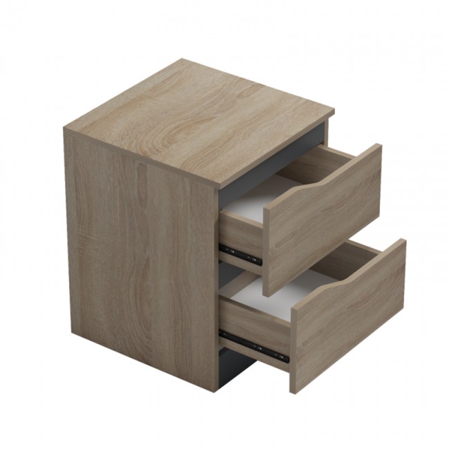 Κομοδίνο "VERENA" σε sonoma/ανθρακί χρώμα 40x40x50