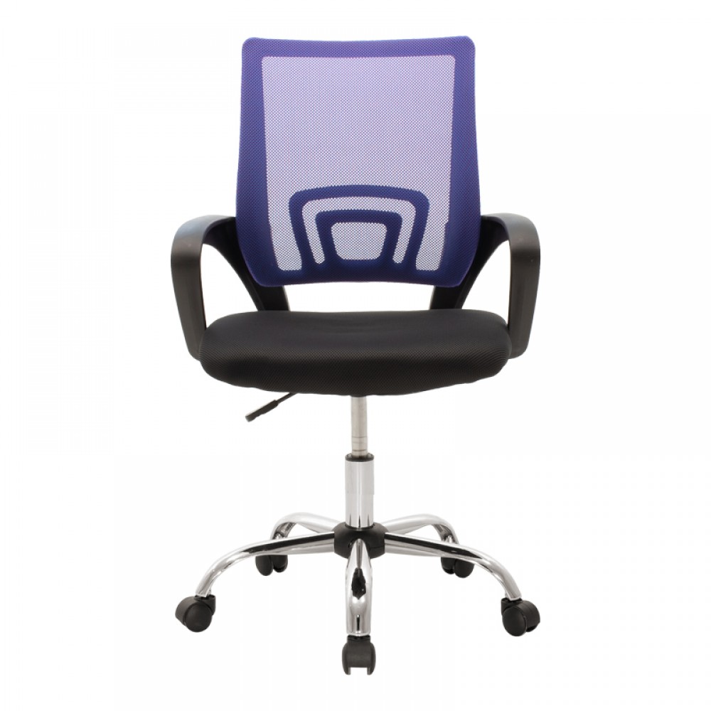 Καρέκλα γραφείου "BERTO II" από ύφασμα σε μπλε χρώμα 60x48x85-95