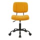 Καρέκλα γραφείου "WARRA" από ύφασμα σε κίτρινο χρώμα 50x52x76-86